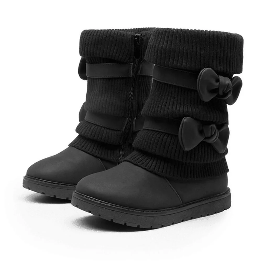 Dream Pairs Girl's Winter Snow Boots w/ Faux Fur Lining & Bowknot Design | NEW🖤